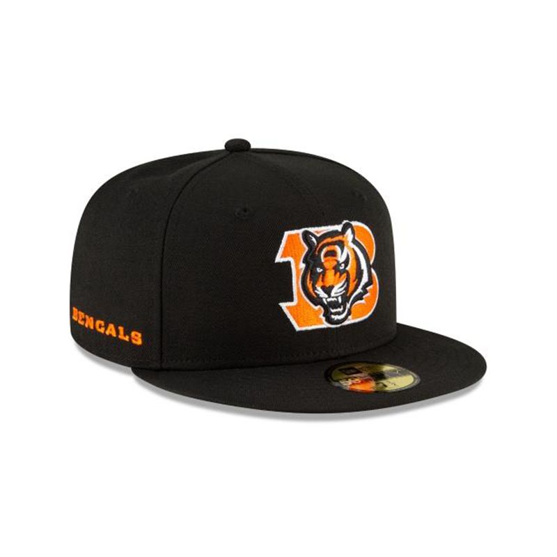 NFL Cincinnati Bengals Logo Mix 59Fifty Fitted (LPB9145) - Black New Era Caps